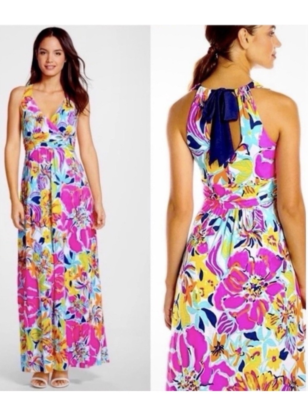 Lilly Pulitzer besame mucho Amada Halter Maxi Dress